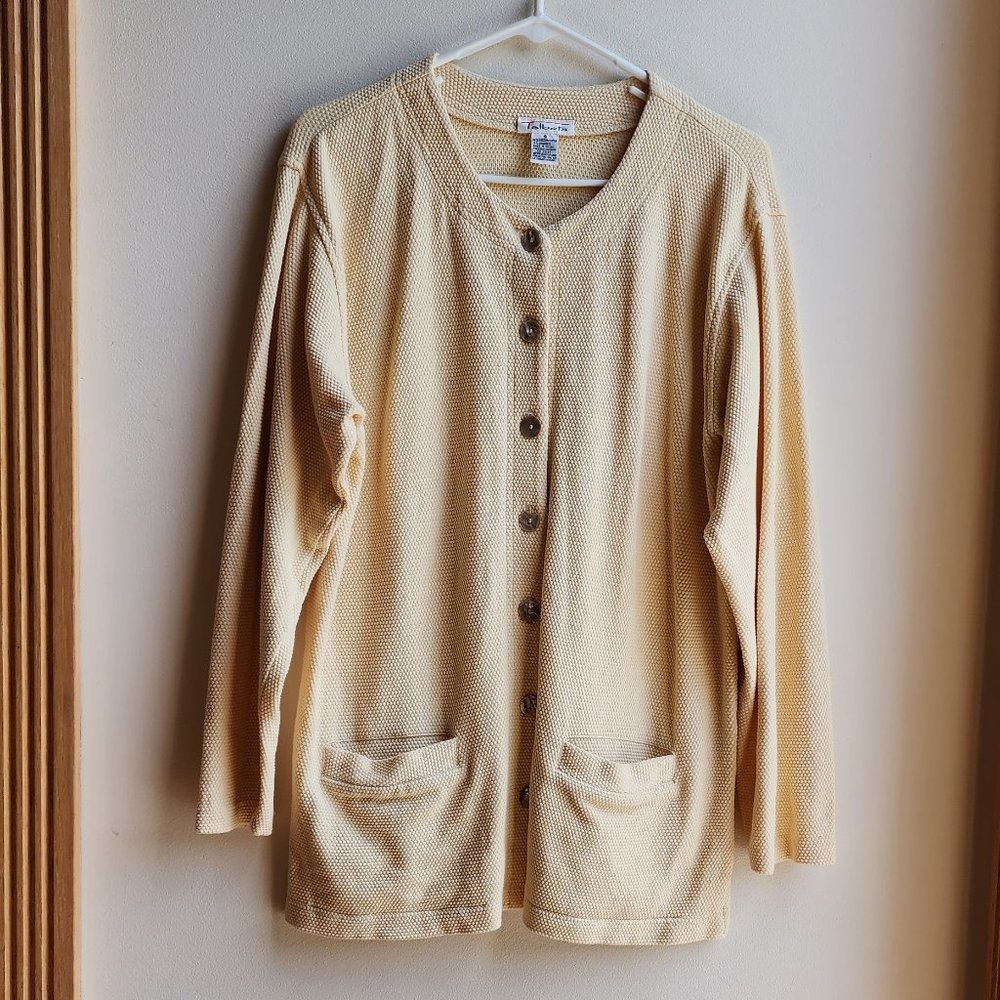 Talbots Yellow Button Down Cardigan Size Small